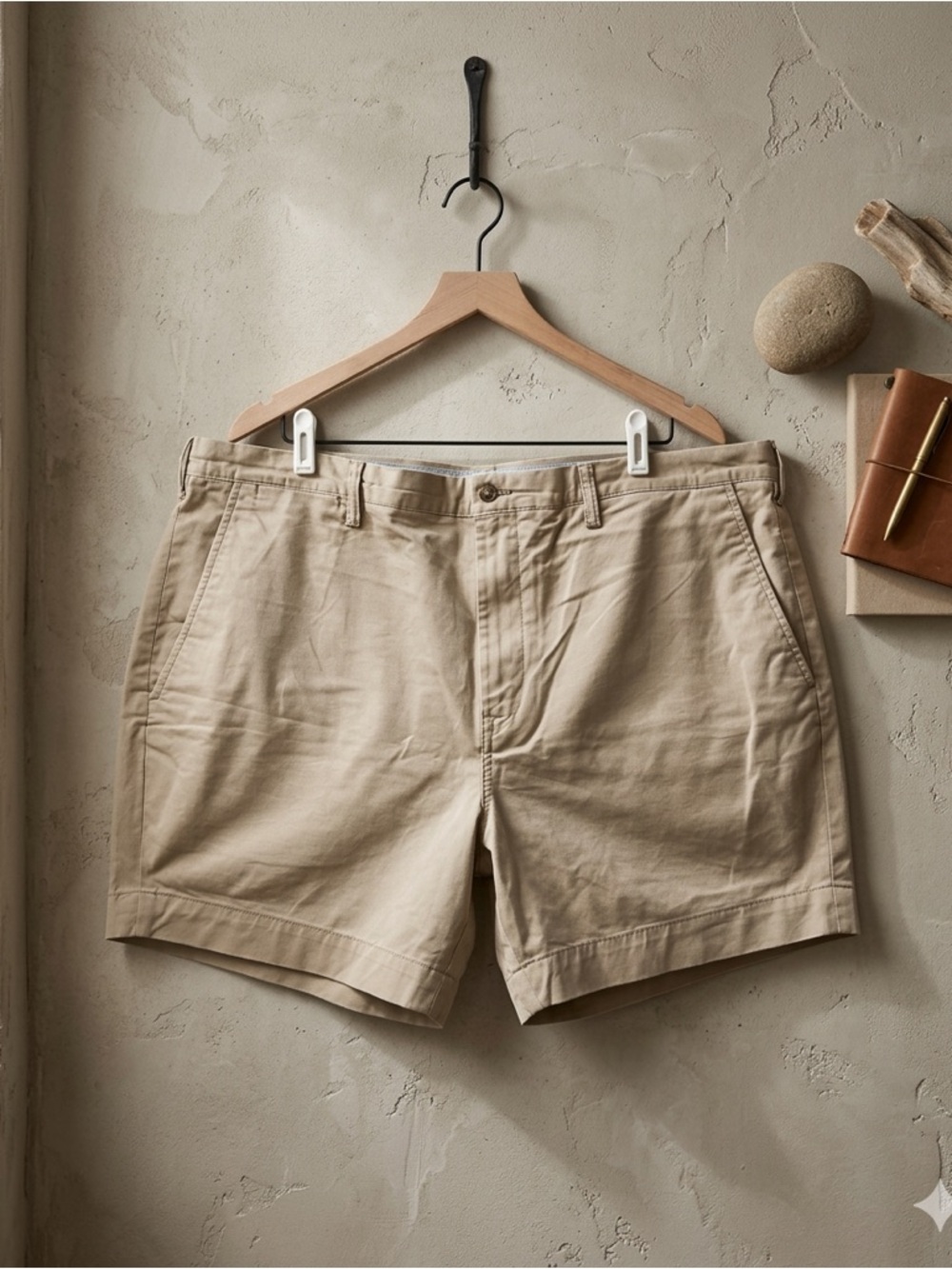 Polo Ralph Lauren Classic Fit Chino Shorts Khaki 42 6” Inseam NWOT